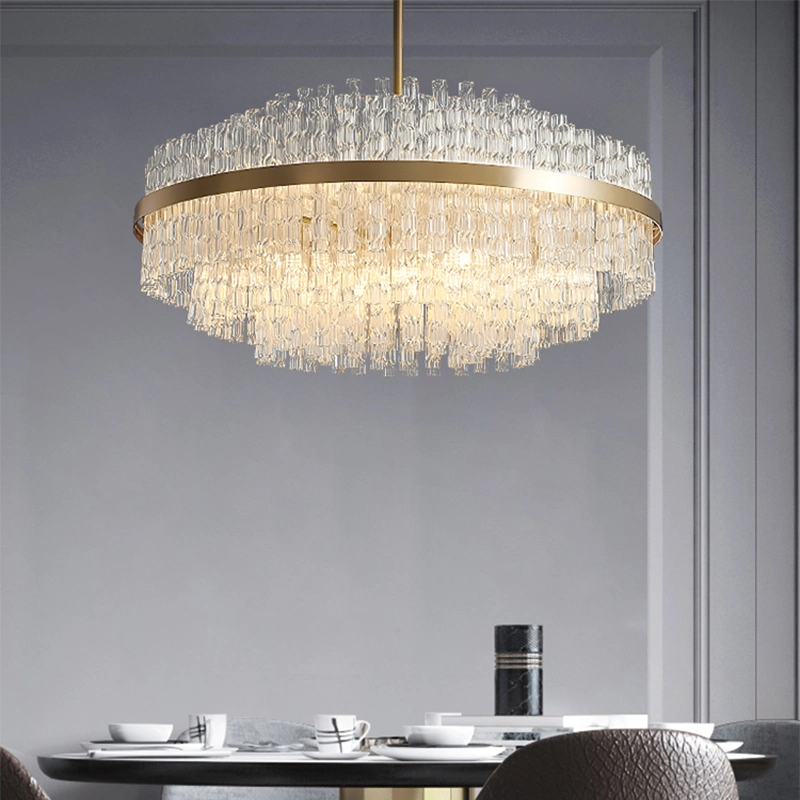 New Modern Nordic Living Room Decoration K9 Crystal Glass LED Chandelier