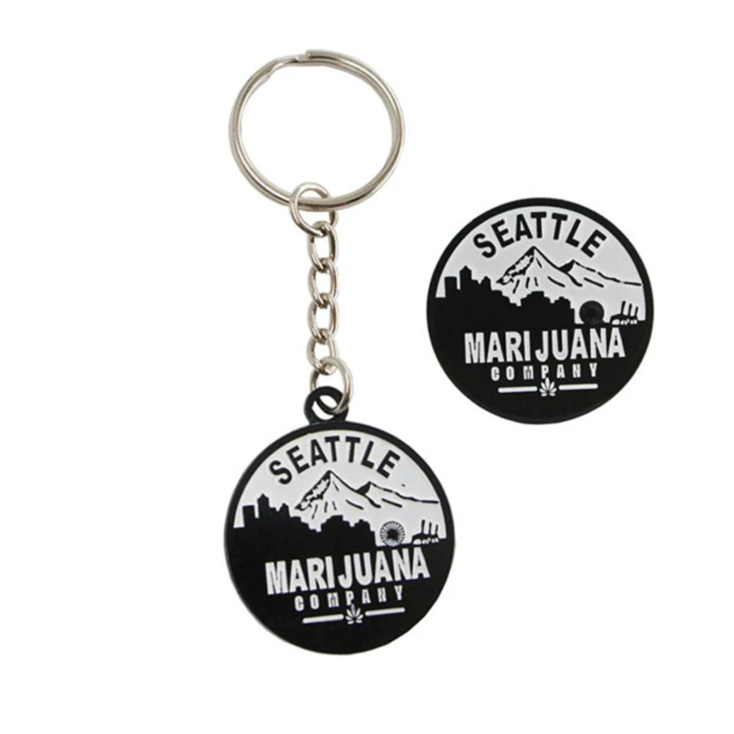 2D Round Metal Custom Figure Keychain Key Chain Ring Card Key Holder