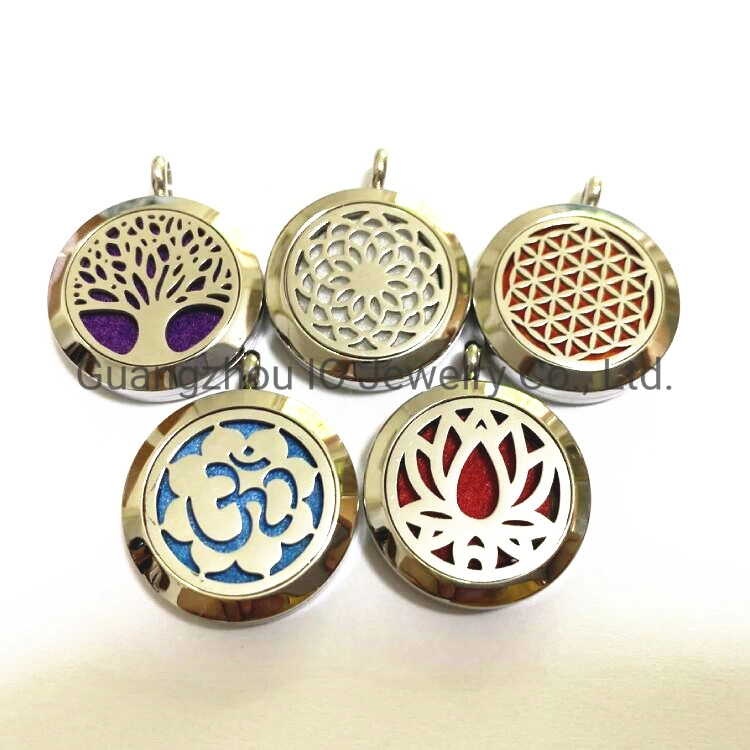 20mm 25mm 30mm 316 Stainless Steel Round Floating Glass Locket Pendant