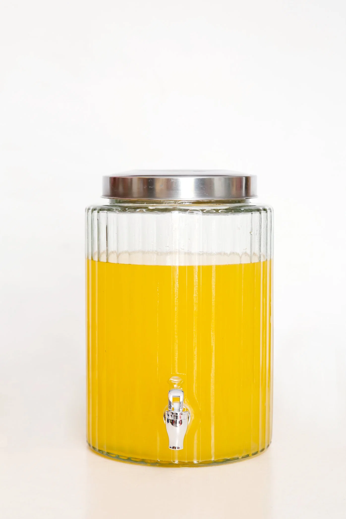 High Quality Transparent Juice Beverage Glass Jar Dispenser