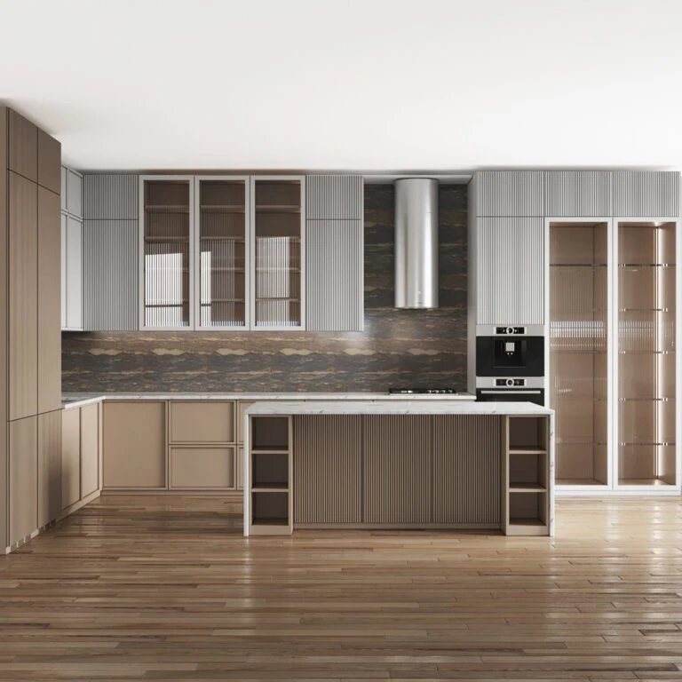 PA Factory Kitchen Cabinet American Guest Restaurant Multifunctional Kitchen Cabinet Storage Island Table Integrated