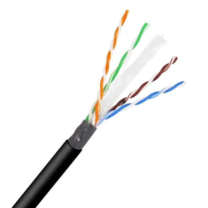 Optical Cable Network Fiber Manufacturer Price Twisted Pair LAN Cables with Braid and Shied