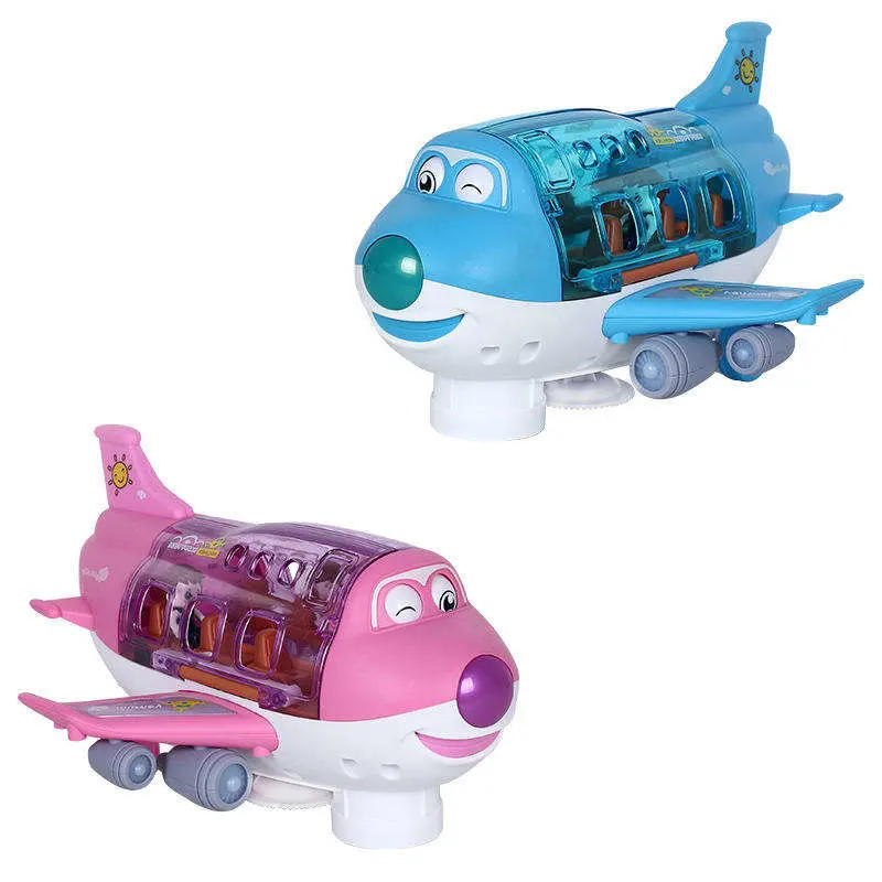 Nouveau arrivée mignon Cartoon Airbus Light Music avions rotatifs intérieur Modèle d'avion électrique