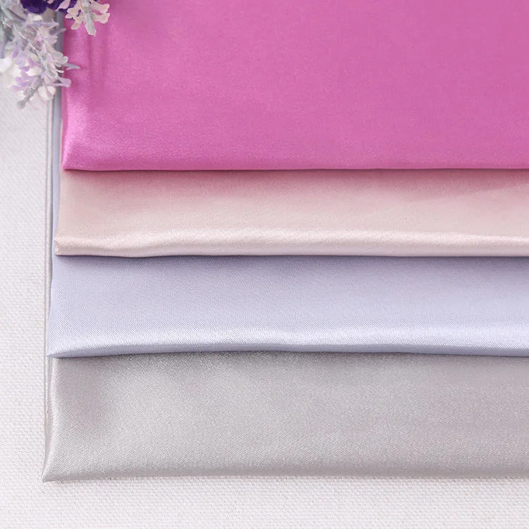 Cheap Price Stretch Satin Fabric Polyester Satin for Nightwear Blouse Wedding Decoration