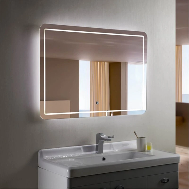 Smart LED miroir de maquillage avec la lumière de fixation murale pour salle de bains LED lumineux miroir du désembuage 0674 Bluetooth