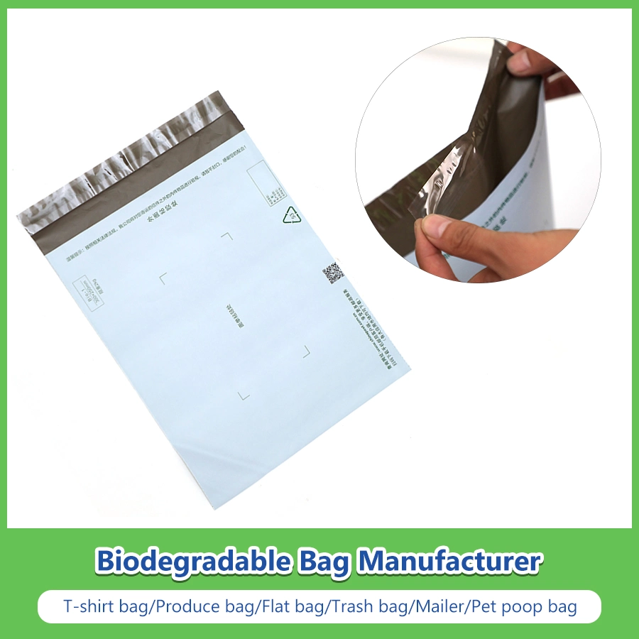 Customized 100% biodegradável e compostável Mailing Poly, Mailer, Envelope com janela Fabricante de sacos/Fábrica para SME/DHL/Fedux/UPS com TUV/FDA/Ok da compostagem Home