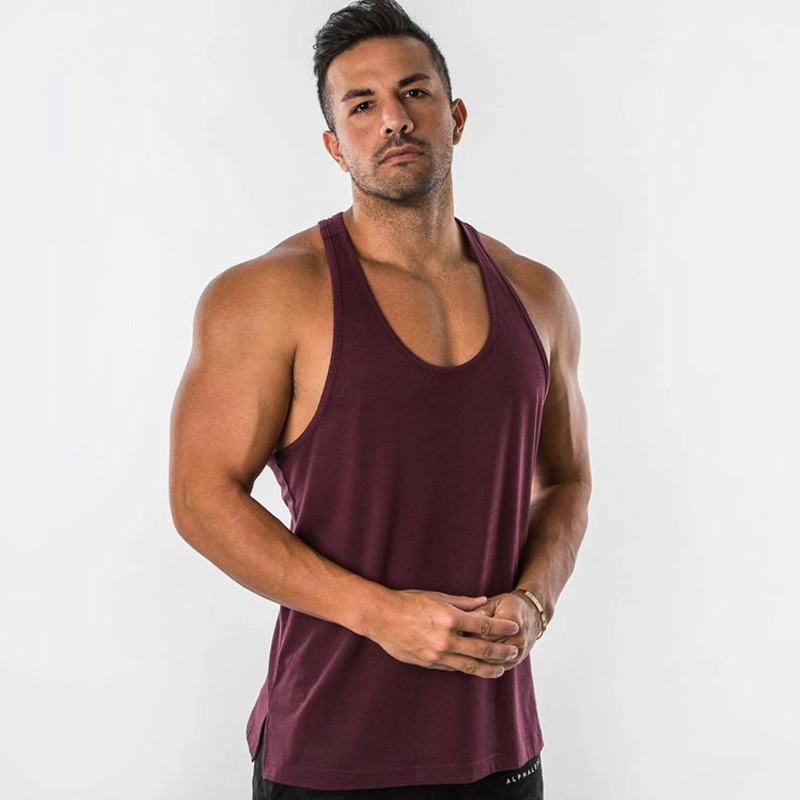 OEM Sportswear High Quality Cotton Fabric Custom Fitness Men Gym Tank Tops