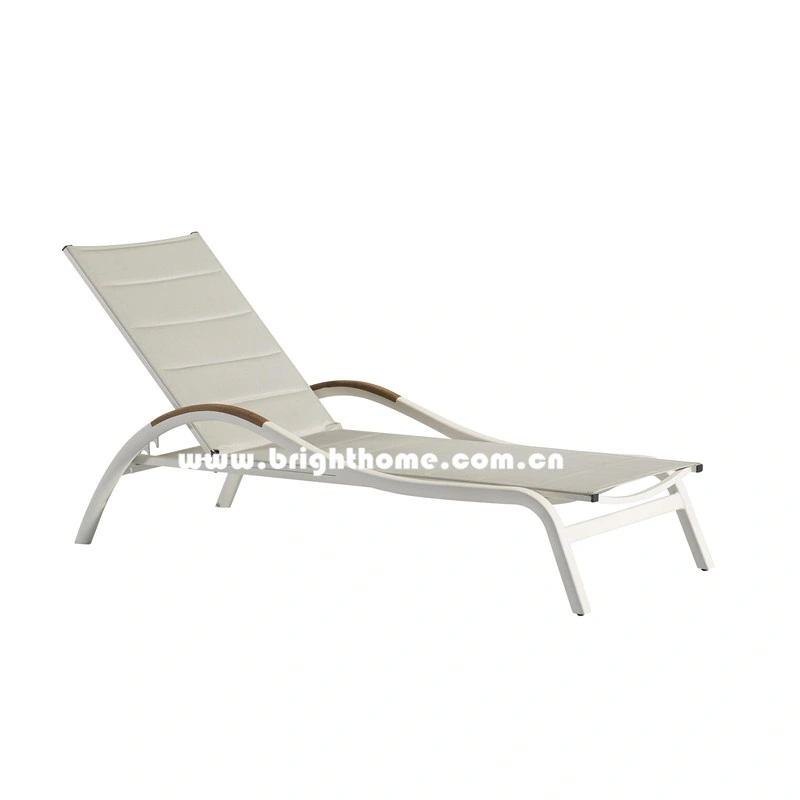 Aluminium Textilene Outdoor Sun Lounger Furniture