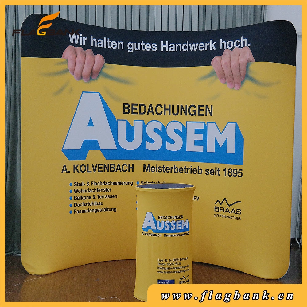 Portable Tension Fabric Banner Stand with Single Side Printing