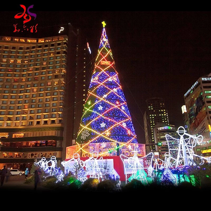 Artificial PVC LED RGB Lights Christmas Tree