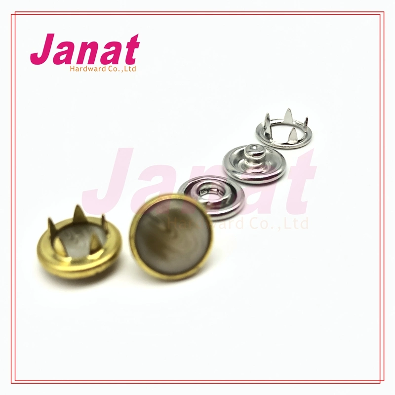 Metal Horn Pearl Snap Button for Garments