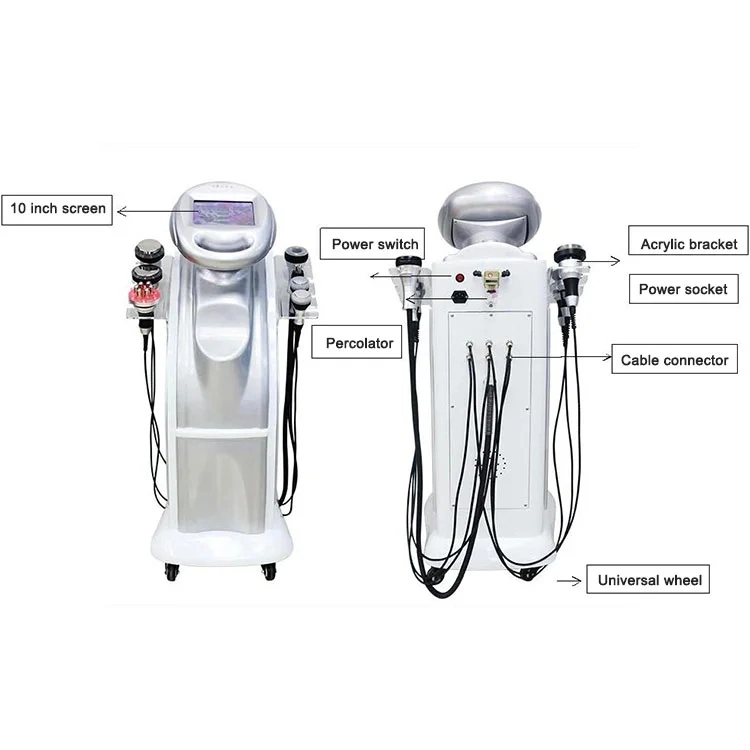 Newest Body Beauty Equipment 7in1 Colombian 80K Machine Ultrasonic Cavitation EMS System