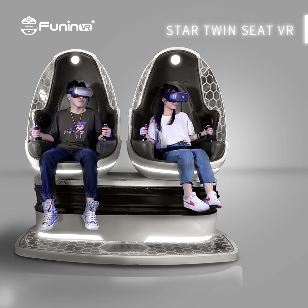 O Virtual Reality 9d VR Chair Amusement Park tem 2 lugares Máquina de jogo