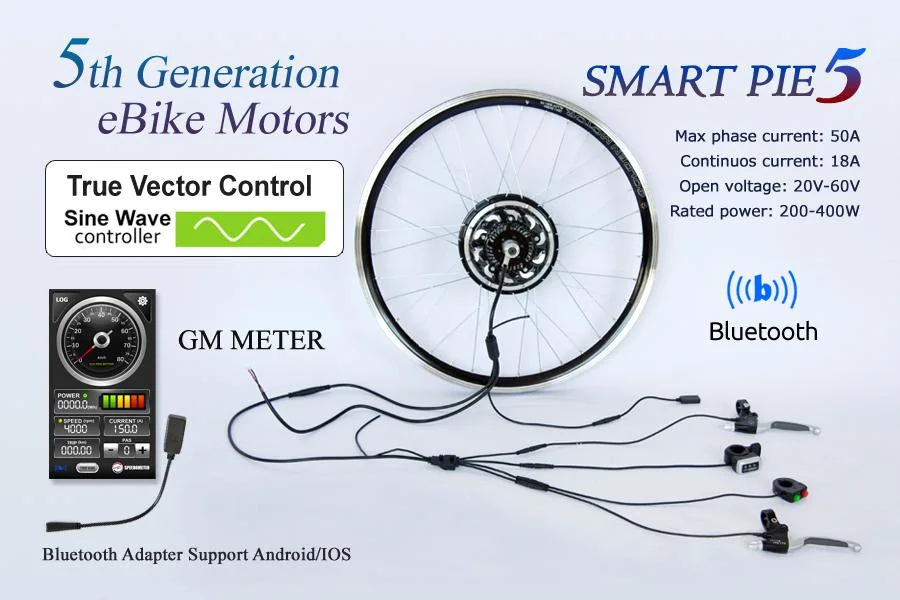 Electric Bicycle Hub Motor with Built-in Sine Wave Controller