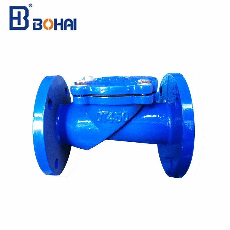 Industrial Double Flange Rubber Disc Check Valve for Drainage System