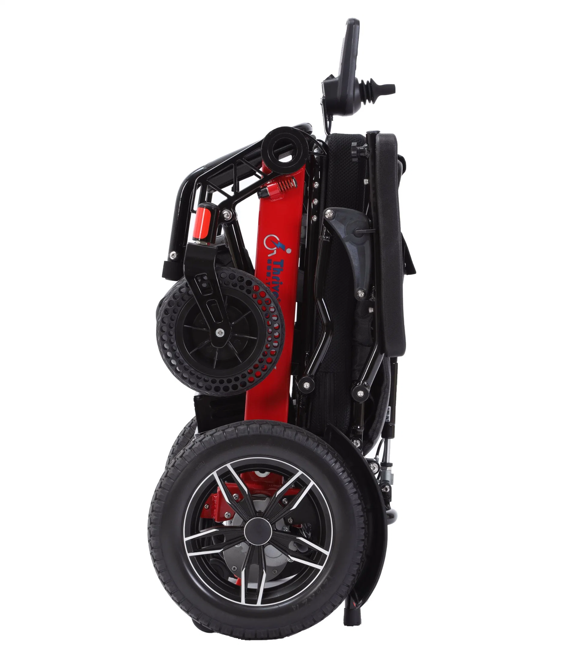 Loading 150kg Lightweight Electric Wheelchair Foldable Disabled Wheel Chair with Adjustable Back