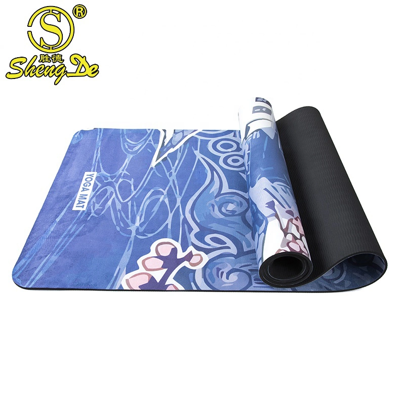 Fitness Gym Colorful Outdoor Soft Suede TPE Yoga Mat