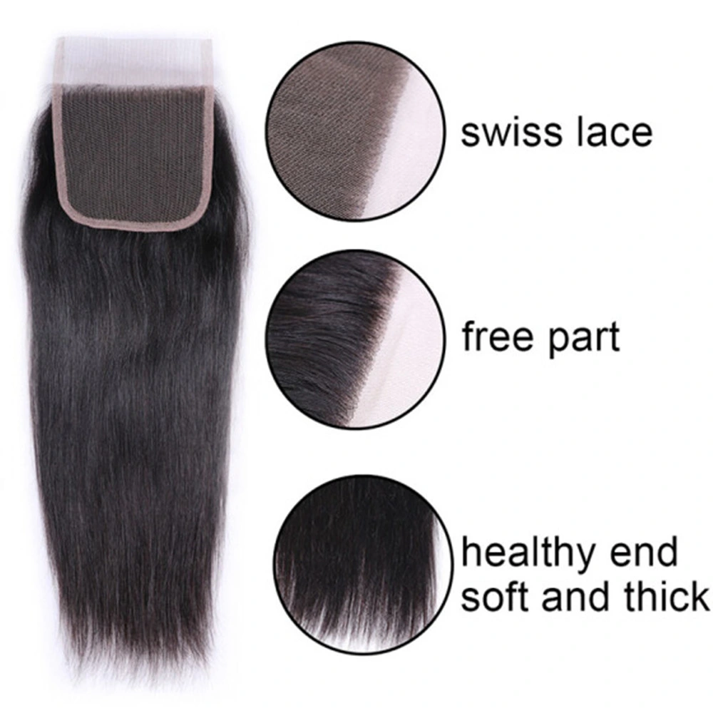 Closure Frontale Virgin Hair Bundles with Closure 4X4 Closure Wig Human Hair