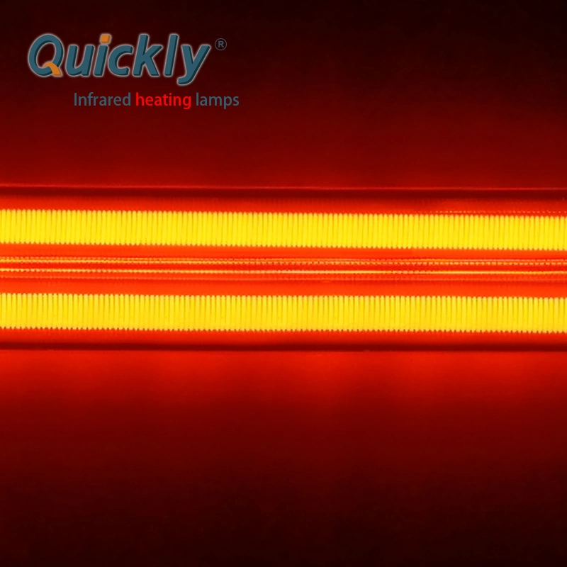 Customized Medium Wave Infrared Quartz Heater Elements Silk Screen Printing IR Electric Heating Drying Lamp