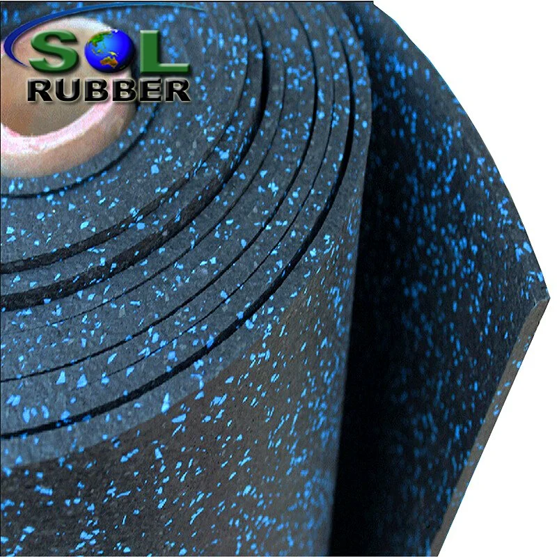 Sol Rubber 3/8" (9mm) Heavy Duty Commercial Rolled Gym Rubber Roll Flooring Mats