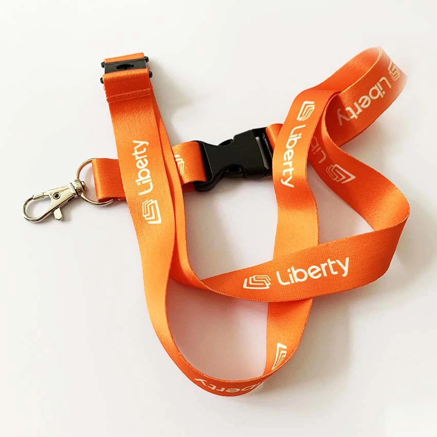 Custom Logo ID Card Holder Sublimation Neck or Wrist Nylon Lanyard for Office Medal