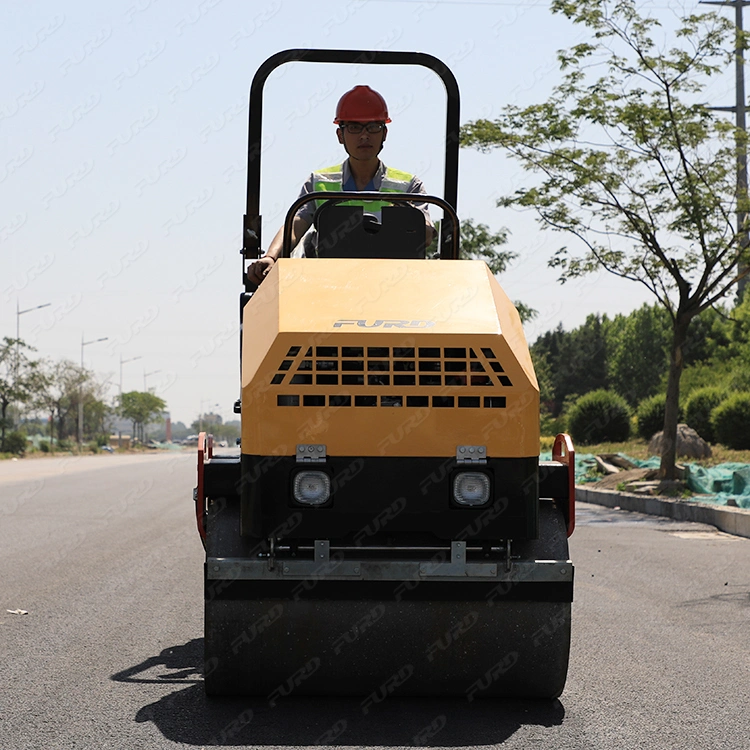 1500kg Road Roller Gasoline Engine with EPA Double Drums Compactor