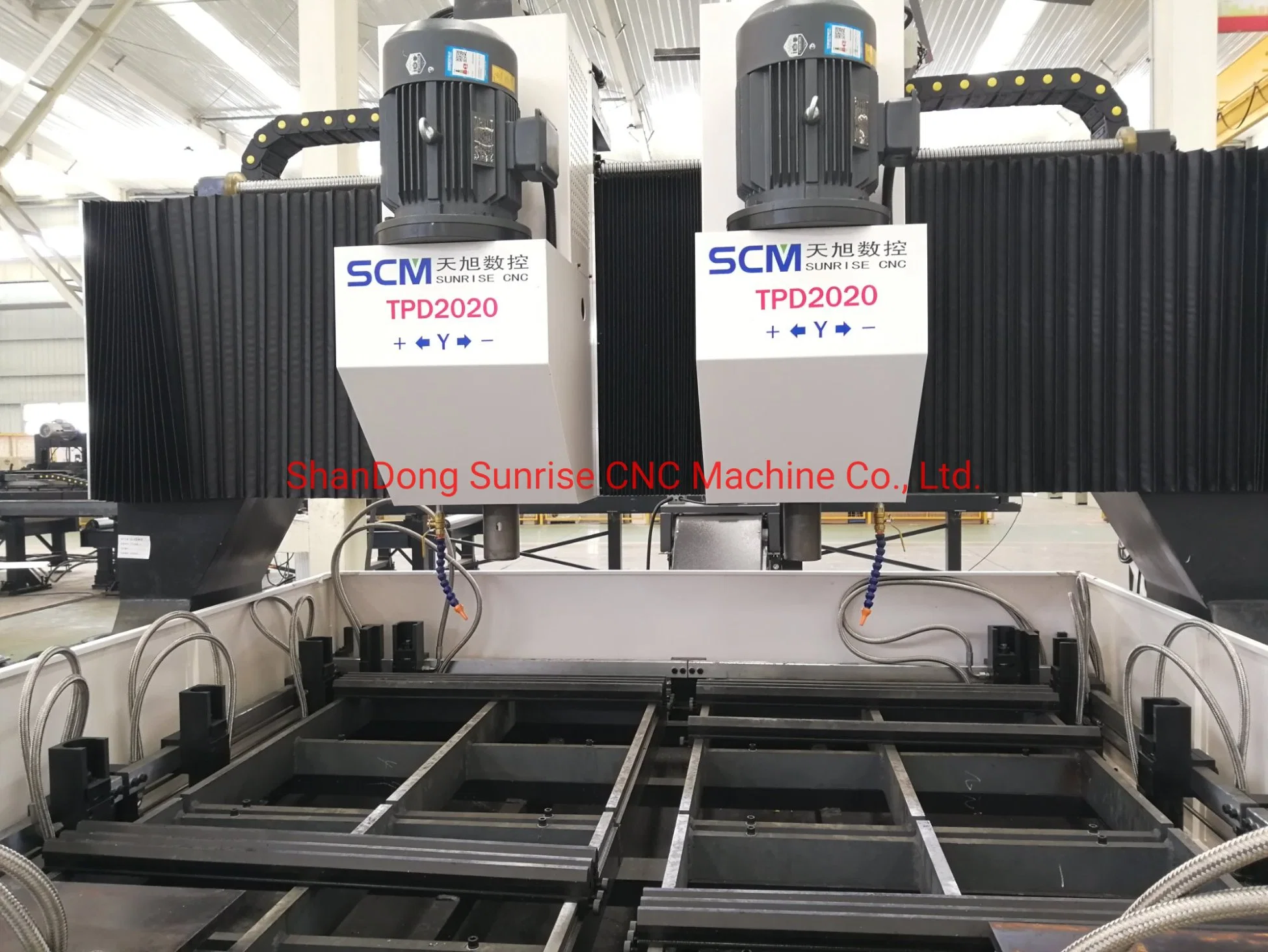 Double-Spindle CNC Máquina de perfuração para a Chapa de Aço (Alimentação Hidráulica)
