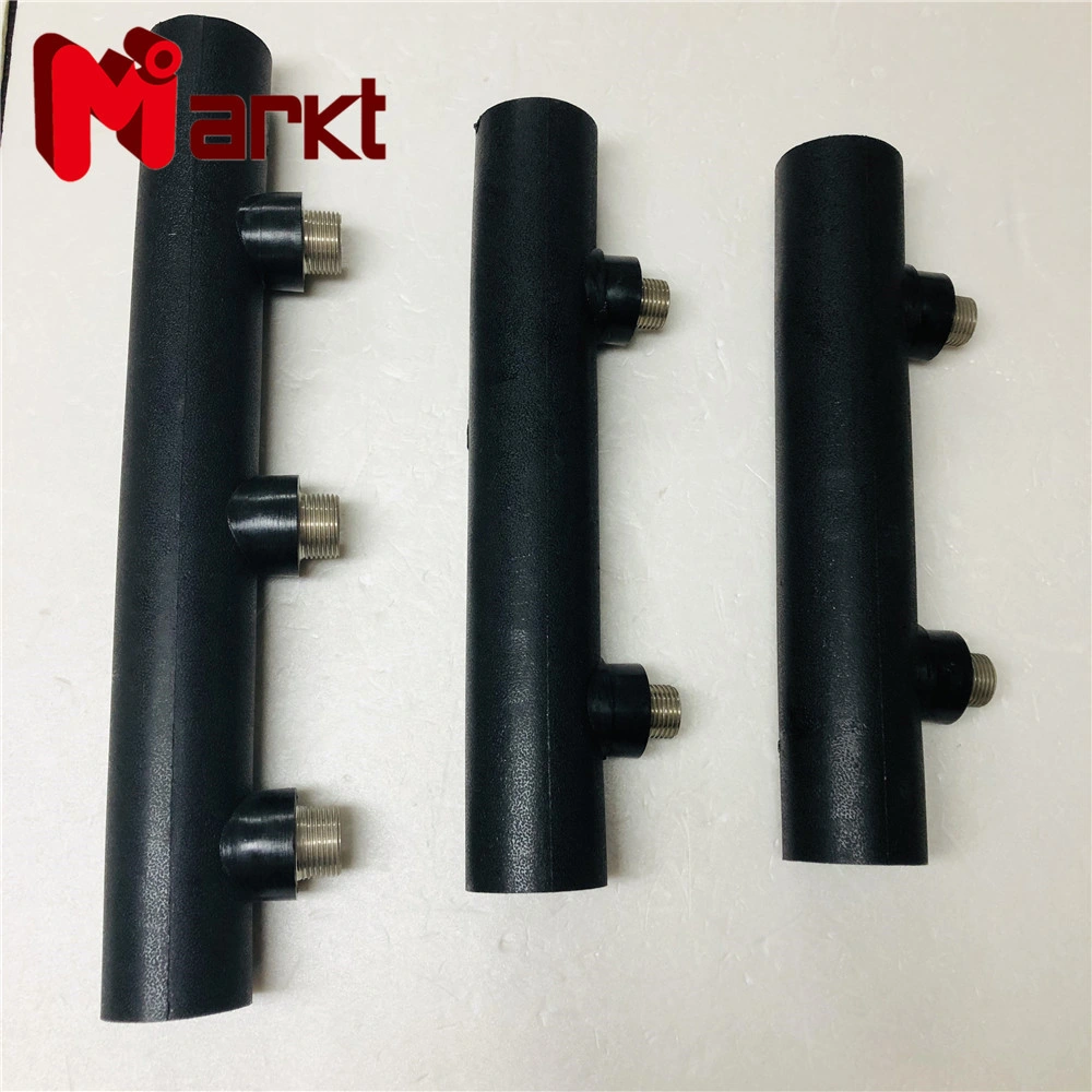 Black PPR Manifold 120mm de distância para o sistema de aquecimento