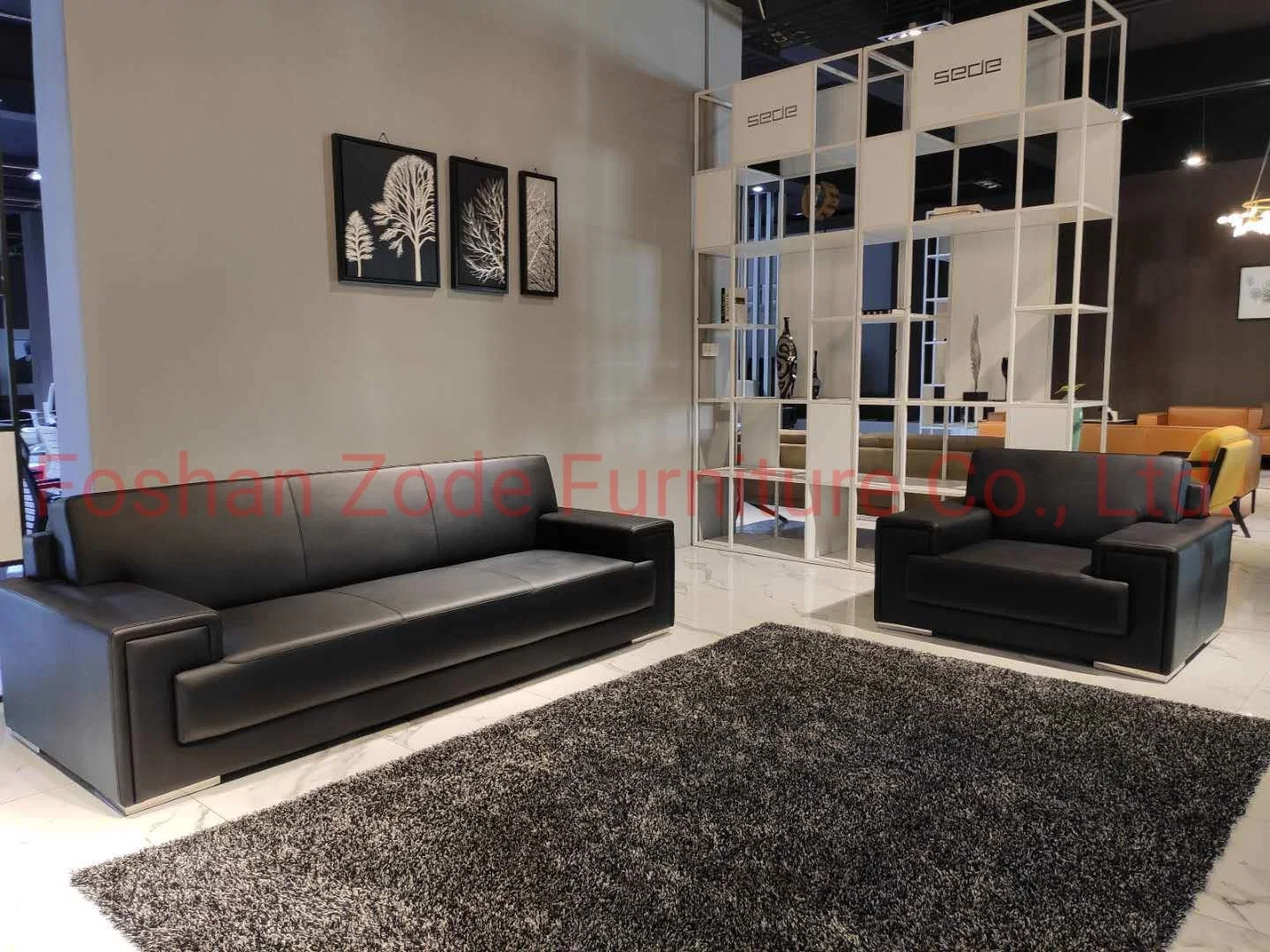 Zode New Design Fabric Sectional Multifunction New Style Genuine Leather Living Room Sofa Set