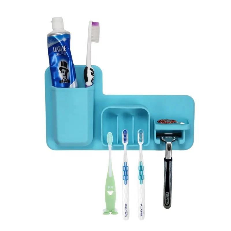 Silicone Toothbrush Toothpaste Storage Rack