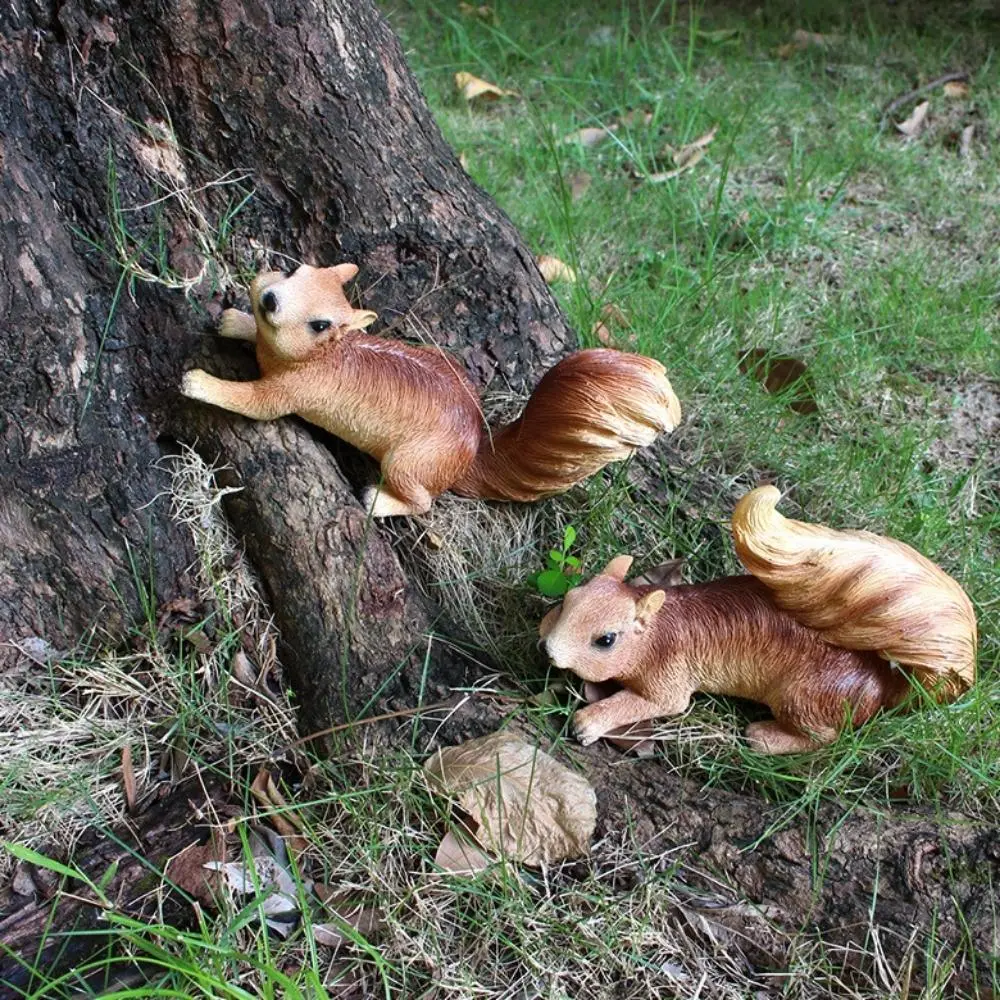 Garden Animal Statues Waterproof Squirrel Statue Decoration Outdoor Bl19683