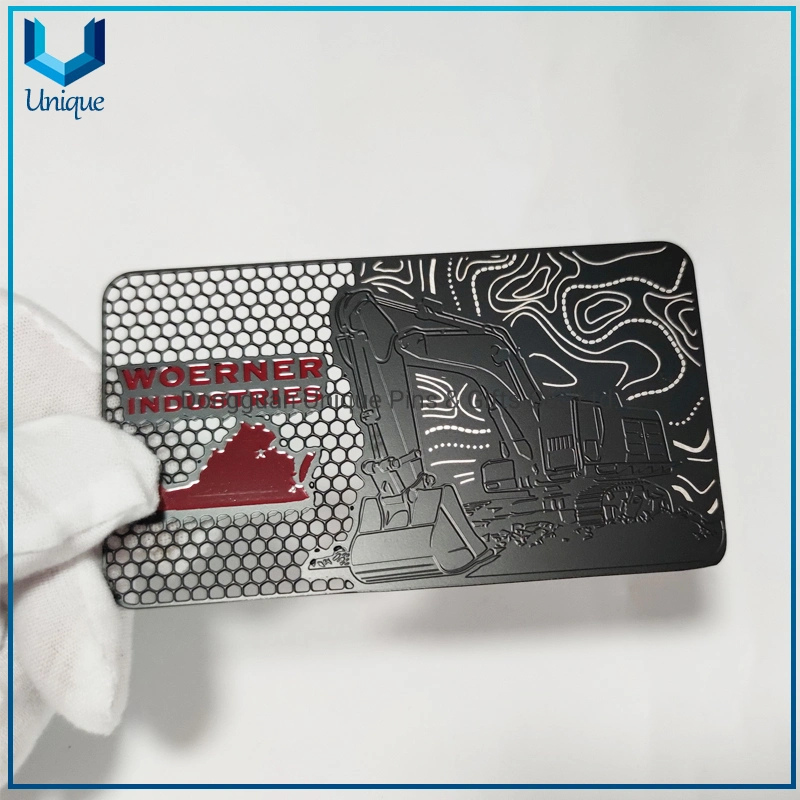 Custom High quality/High cost performance Metal Card, Fashion Unique Design Metal Business Card, Hollowout/Cutout Black Visiting Card