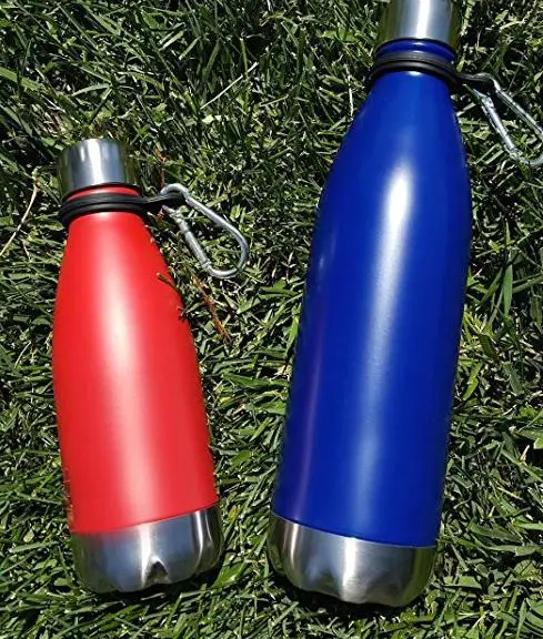 750ml 260ml Stainless Steel Cola Water Bottle Accessories Silicone Carrier with Carabiner Stainless Holder