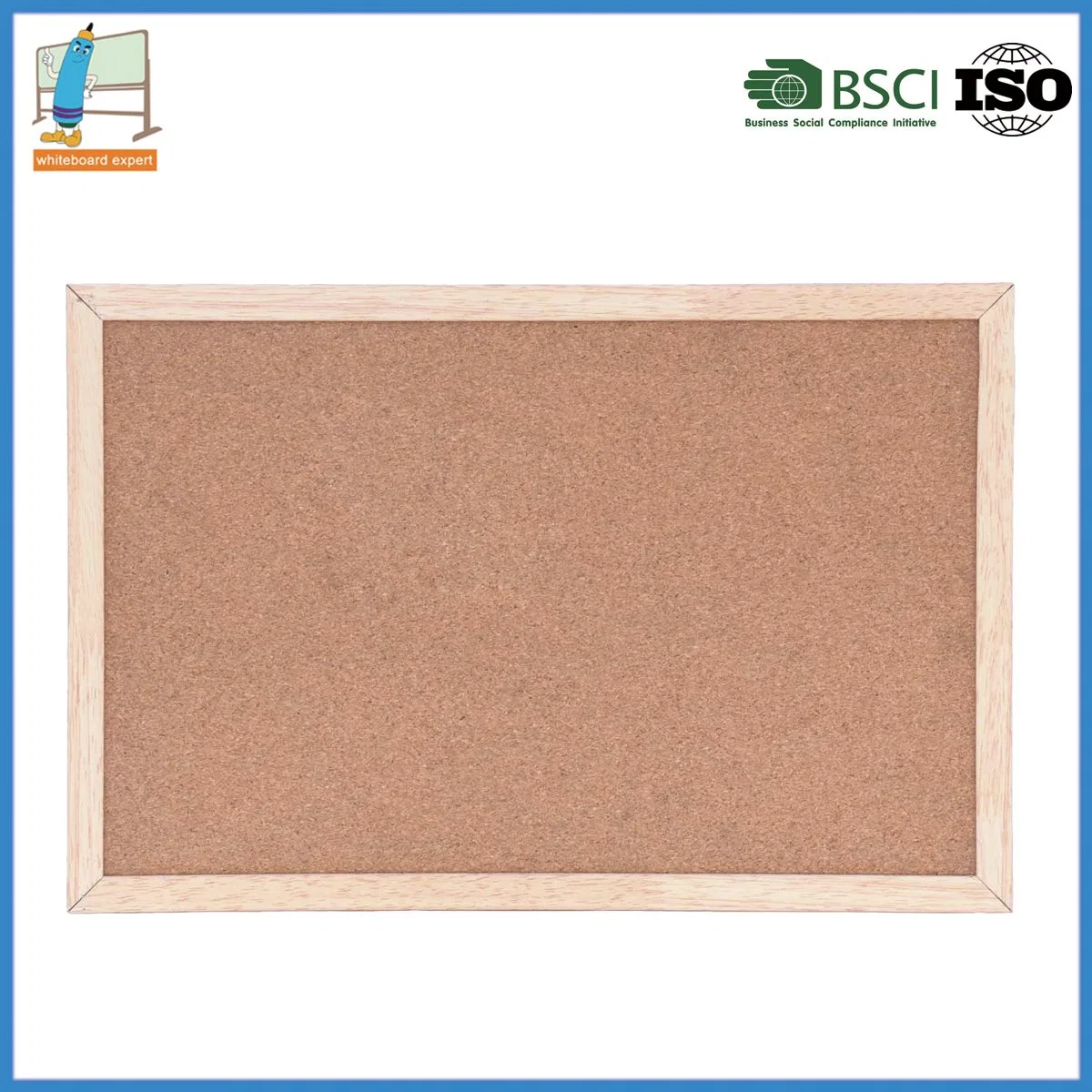 إطار خشبي 24×18 بوصة Push Pins Bulletin Corkboard