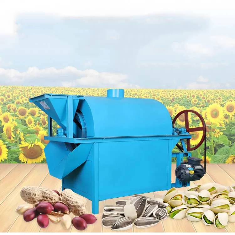 Electric Gas Peanut Baking Machine Electric Nut Roaster for Peanut Cashew Chestnut Pistachio Seeds Commercial Automatic Sunflower Seeds Nuts Roasting Machine