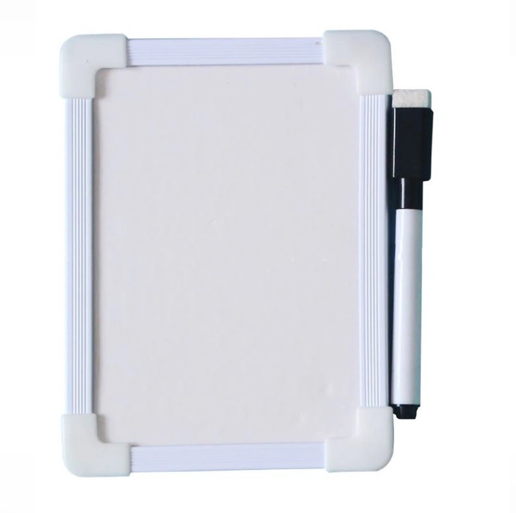 15X11cm Non-Magnetic Dry Erase Mini Size White Board Plastic Frame Children Writing Drawing Board