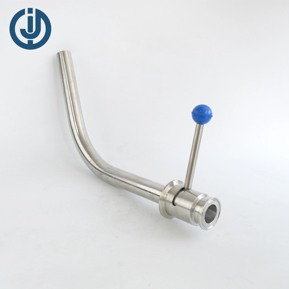 Stainless Steel Hygienic High Pressure Long Radius 120 Degree Angle Clamps Pickup DIP Tube Racking Arm