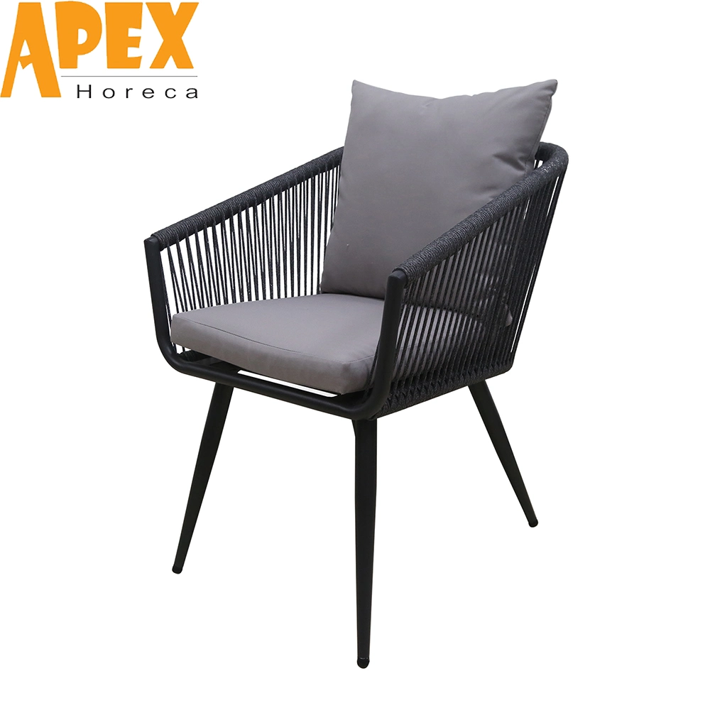 Outdoor Garden Aluminum Frame Furniture Bistro Comfort Arm Dining Chair