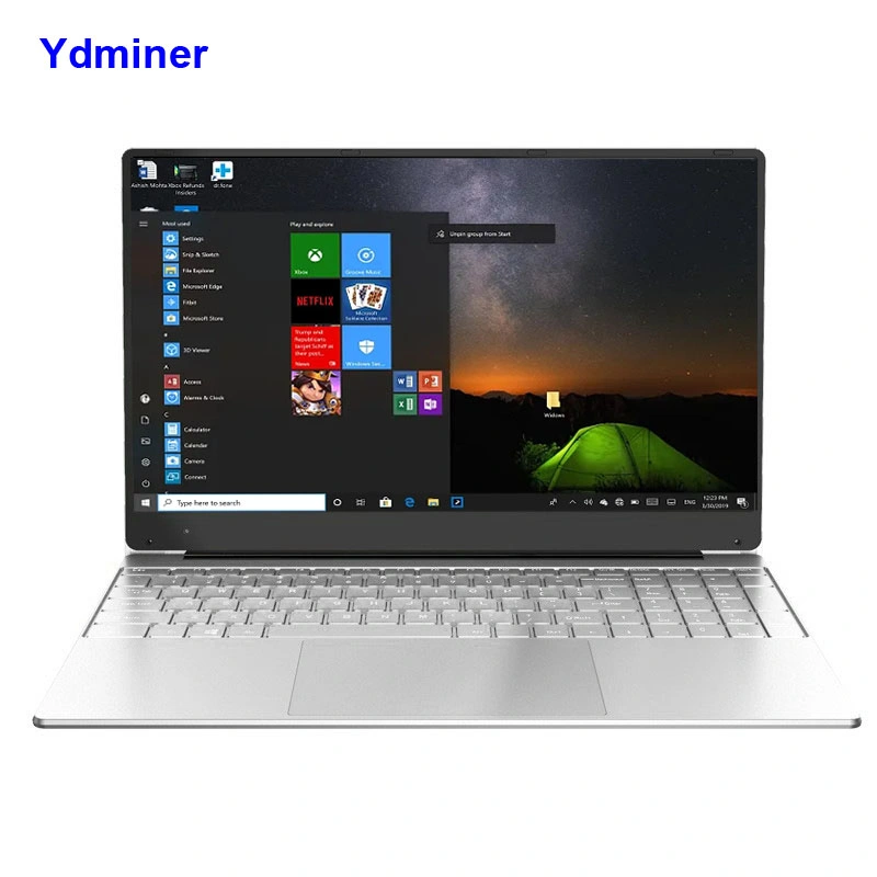 Yd-Lp16 15.6 Inch Silver CPU Window 10 Notebook Computer Win 10 Laptop