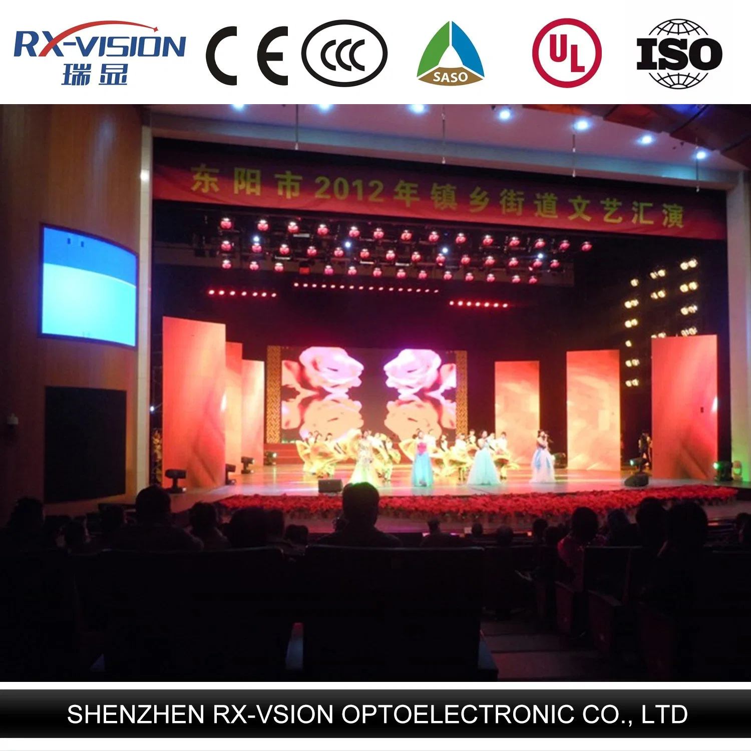 Indoor SMD Video Full Color LED Screen 3.91mm Tri Color LED