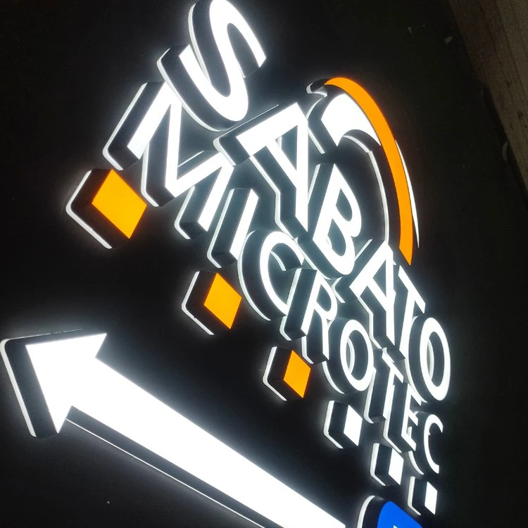 Carta iluminada Fronlit o retroiluminada Publicidad 3D logotipo de la tienda LED Letra de canal