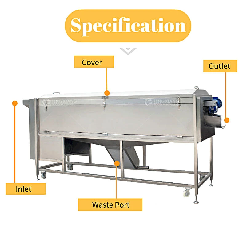 آلة تقشير البطاطا بغسيل الخضروات كبيرة النوع آلة فرشاة