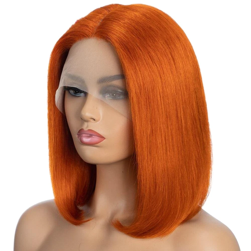 Virgem Brasileira Cabelo - curto Orange Bob Cut