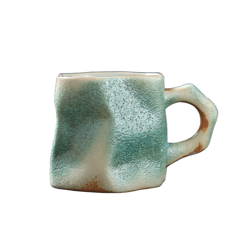 All Ceramic Moroccan Inspired Colorful Speckled Rustic Metal Coffee Mug