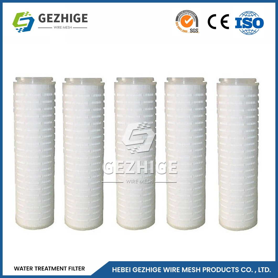 Gezhige 316L Stainless Steel Sintered Mesh Filter Cartridge Manufacturing 1micro Pore Size 1um Water Filter Cartridge China Biocide Water Treatment Cartridges