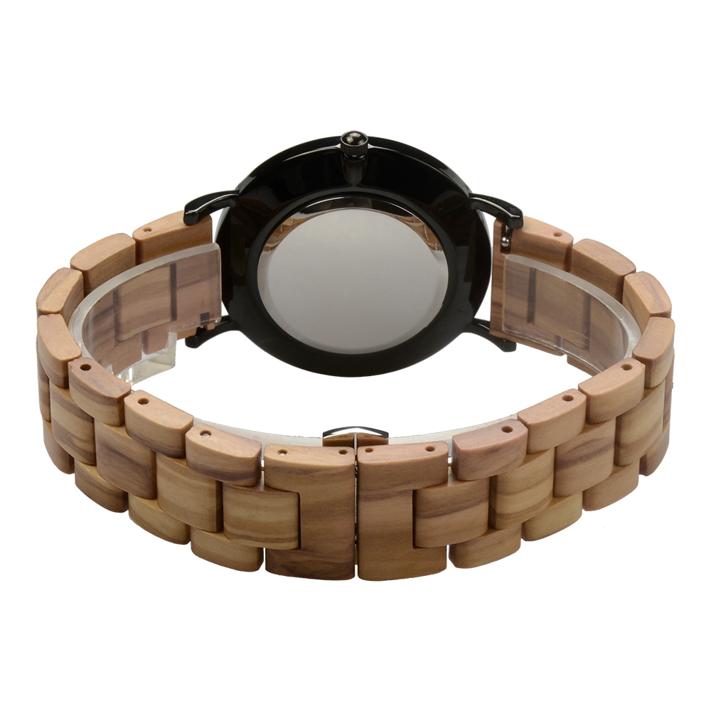 Shenzhen Watches Supplier Bewell Wooden Watch Luxury Mens Watch Custom Logo Steel and Wooden Clocks