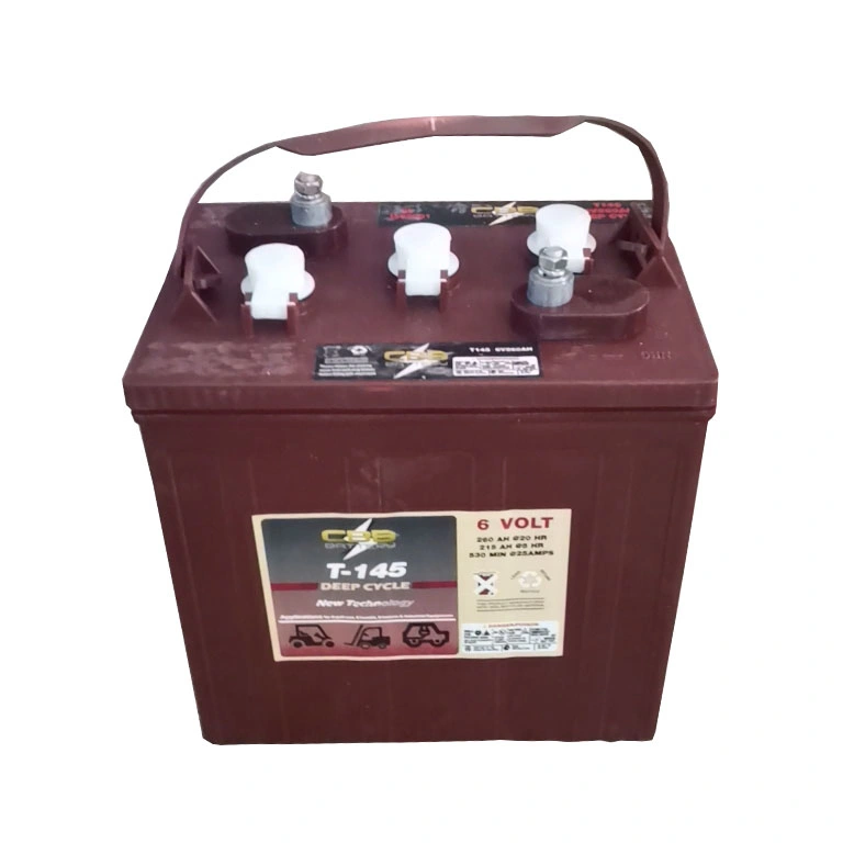 Les voiturettes de golf de véhicules électriques T145 6V260ah batterie plomb-acide d'alimentation CC