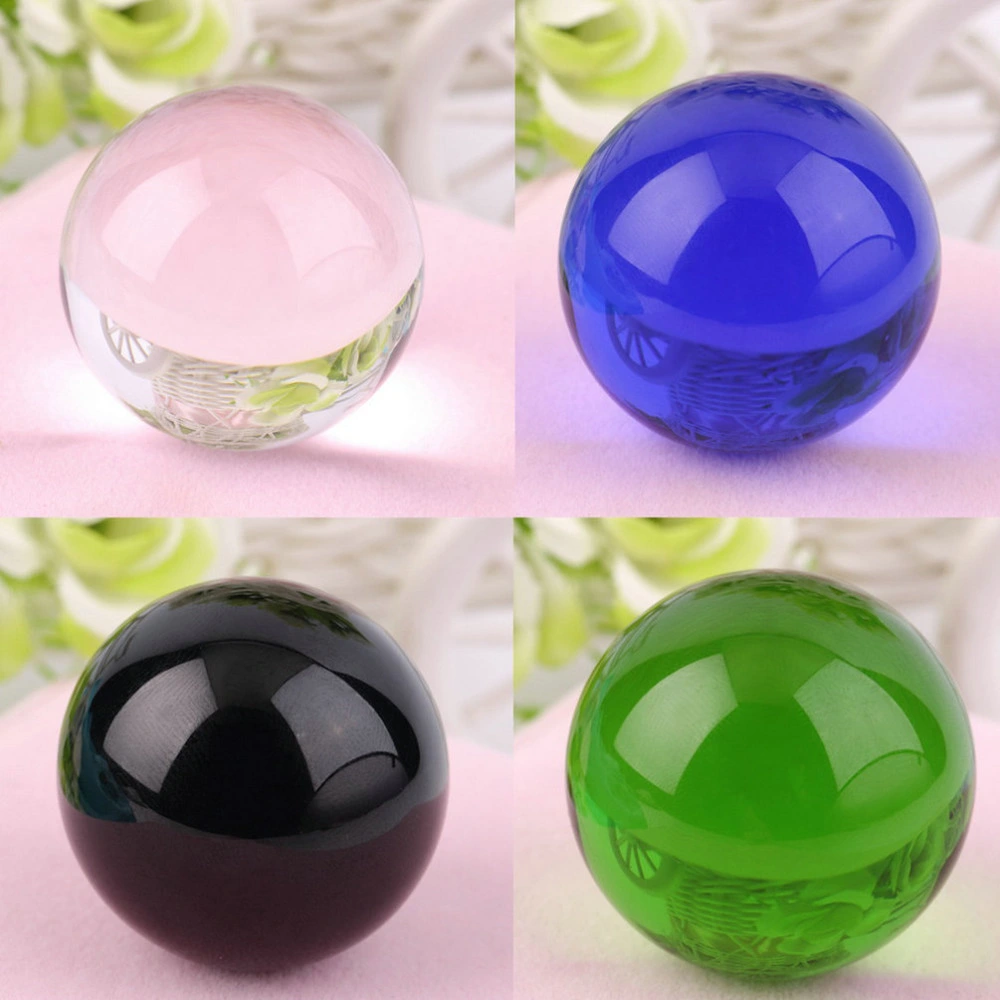 80ml Seltenes K9 Kristall Feng Shui Solid Ball buntes Glas Bälle