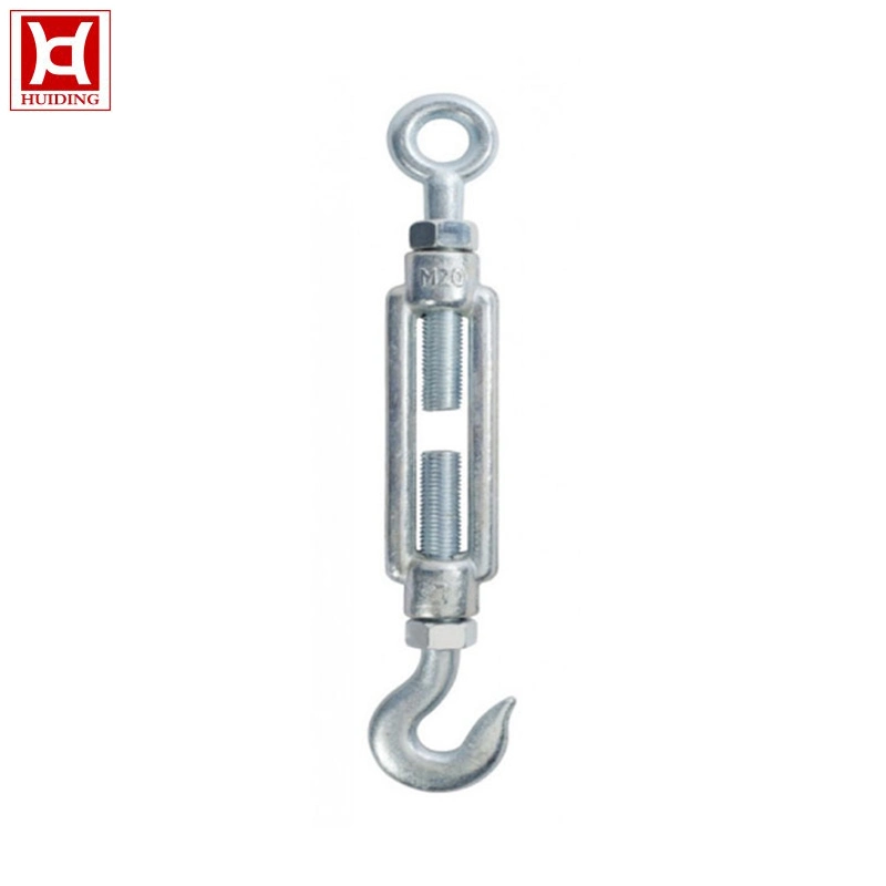 High Quality Custom Anchor Construction Stainless Steel Eye Hook Open Body Turnbuckle Bolt with Hook