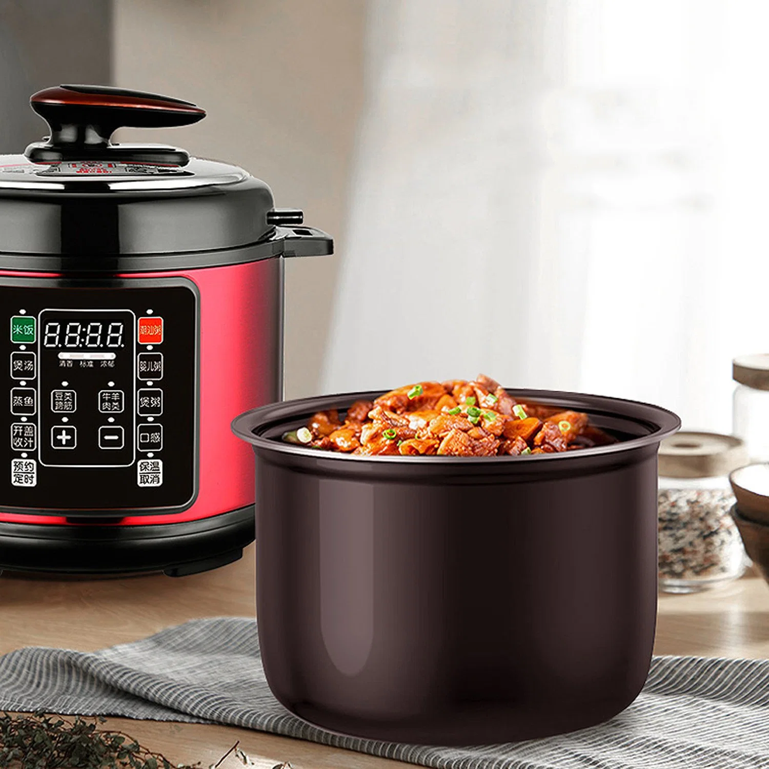 Digital Cool-Touch Grain Food Steamer Electric Rice Cookers